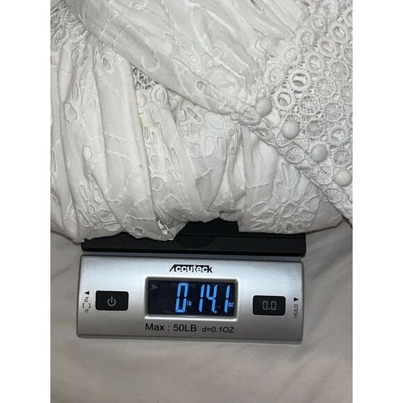 ALL SAINTS White Long-Sleeve Tiered Annasia Broderie Mini Dress Women's Size 4 - Picture 10 of 10